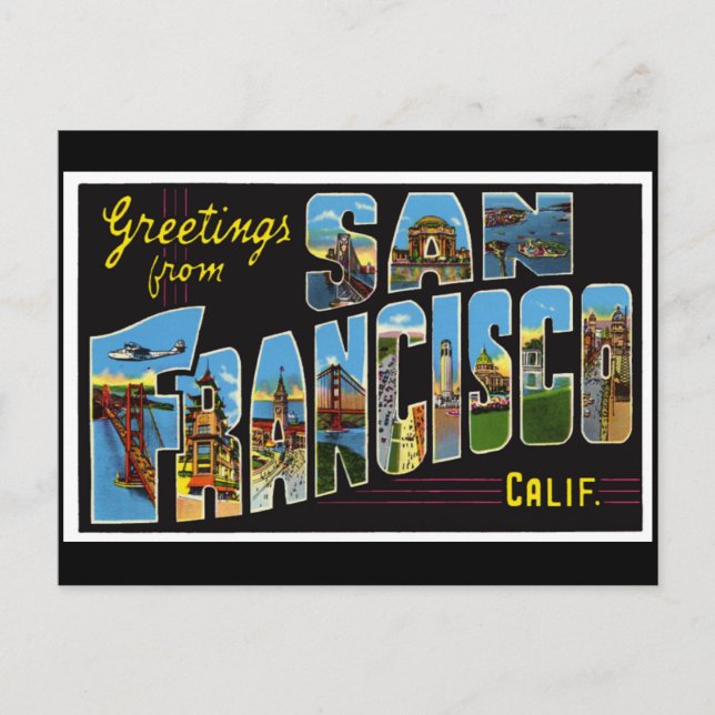 Carte Vintage San Francisco (Devant)