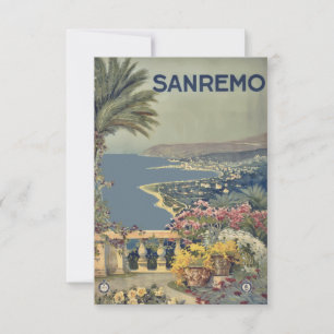 Carte Vintage Sanremo Italie Voyage