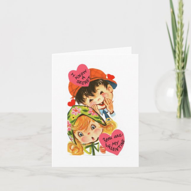 Carte Vintage Secret Valentine (Devant)