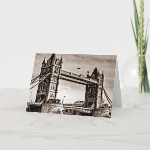 Carte Vintage Sepia London Tower Bridge