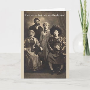 Carte Vintage - Si Vous Avez Rencontré Ma Famille...,