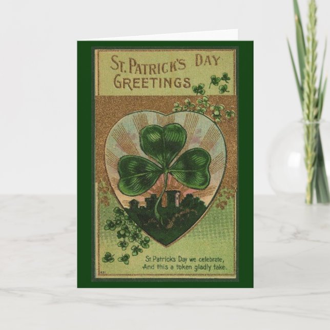 Carte vintage St. Patrick's Day Card (Devant)