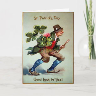 Carte vintage St. Patrick's Day Card
