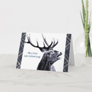 Carte Vintage Stag Tout le meilleur pour votre anniversa