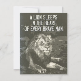 Carte Vintage Style LION inspiré proverbe