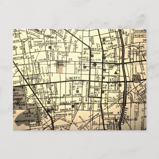 Carte Vintage Sumter, SC (Devant)