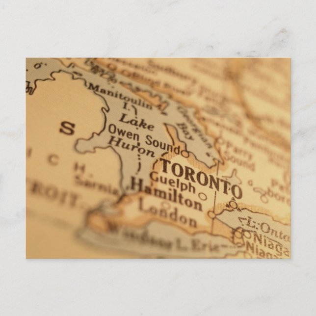 Carte Vintage TORONTO (Devant)