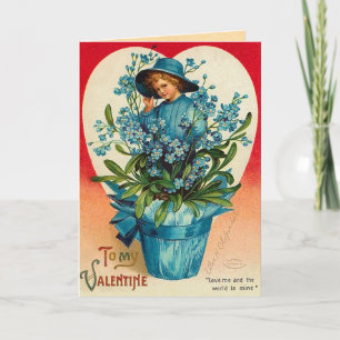 Carte vintage Valentine's Day Floral