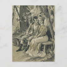 Carte vintage Valentines jour