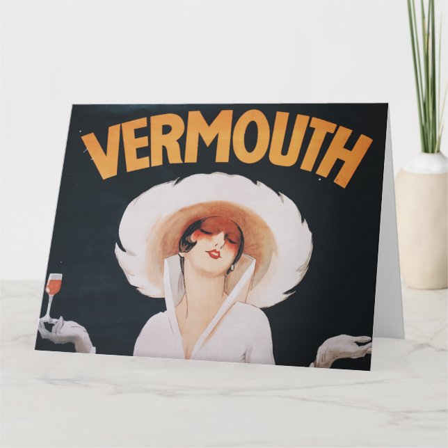 Carte Vintage Vermouth Publicité Martini Publicité (Devant)