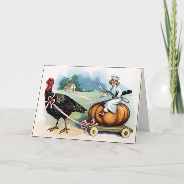 Carte Vintage Victorale Thanksgiving (Devant)