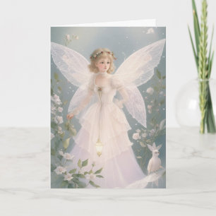 Carte Vintage Victorian Retro Noël Fée