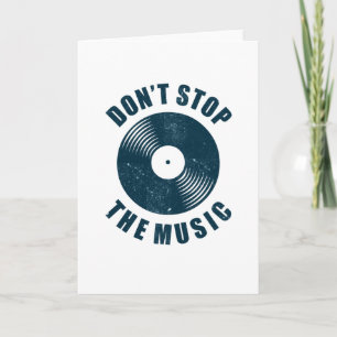 Carte Vintage Vinyl Record DJ Saying Music Musician