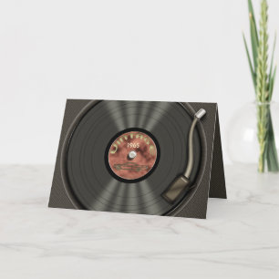 Carte Vintage Vinyl Record (red)