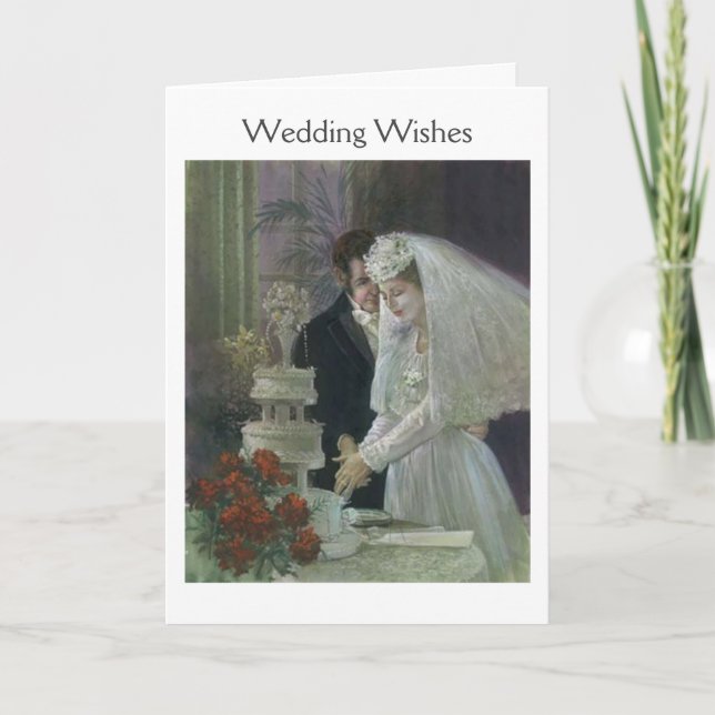 Carte Vintage - Voeux Mariages (Devant)