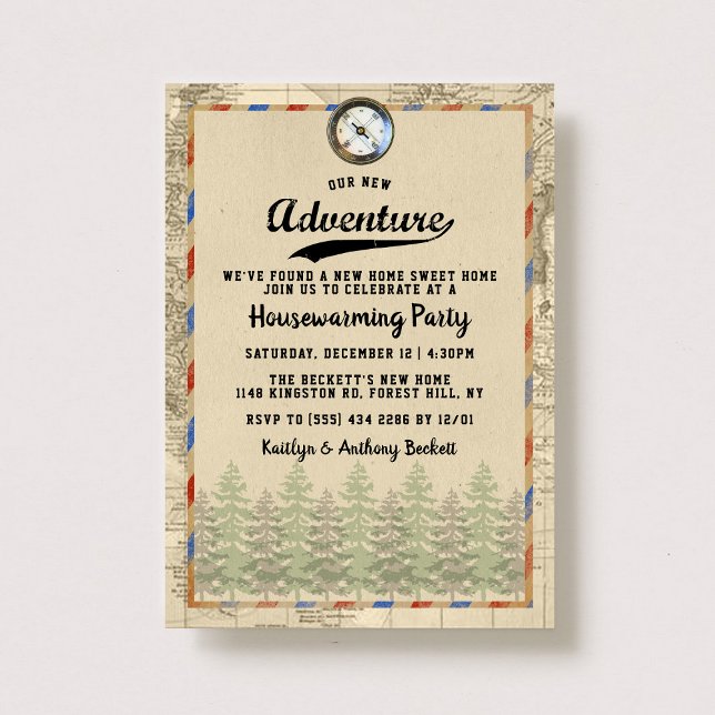 Carte Vintage voyage "Aventure" (Créateur téléchargé)