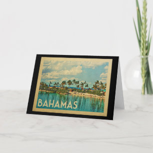 Carte Vintage voyage des Bahamas