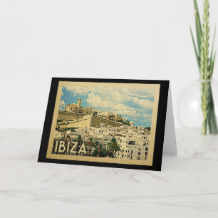 Carte Vintage voyage d'Ibiza Espagne