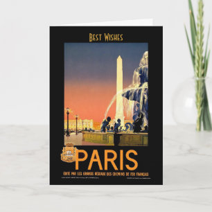 Carte Vintage voyage Paris
