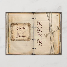 carte vintage Wedding rsvp