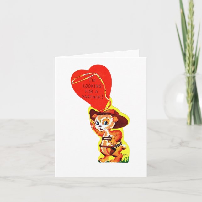 Carte Vintage Western Valentine (Devant)
