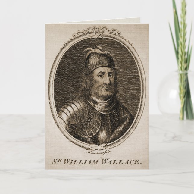 Carte Vintage William Wallace Tartan Day (Devant)