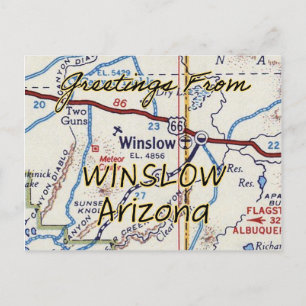 Carte Vintage Winslow AZ