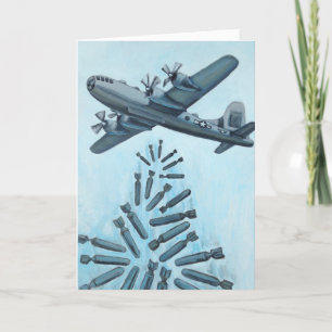 Carte Vintage WWII B-29 Bombardier, Air Force Greeting C