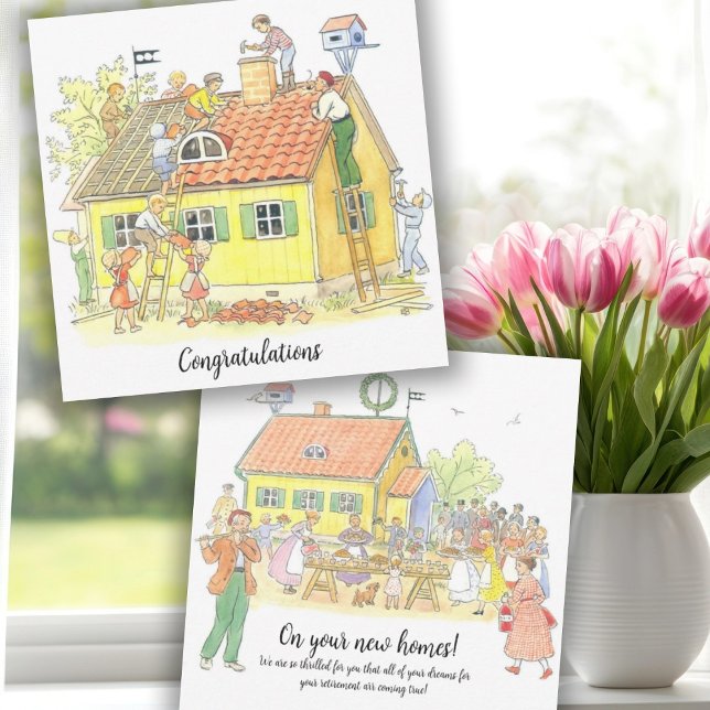 Carte Vintages Félicitations pour votre nouvelle maison (Créateur téléchargé)
