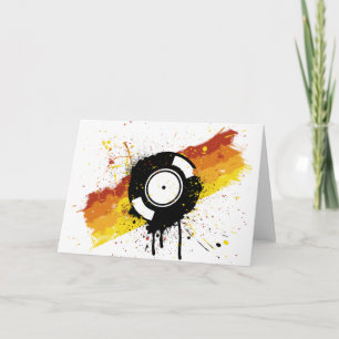 Carte Vinyl Graffiti - DJ record DJing DJs Disc Jockey