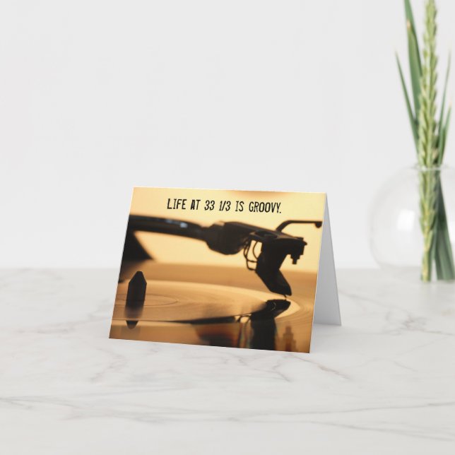 Carte Vinyl LP Record Lover Audiophile Anniversaire (Devant)