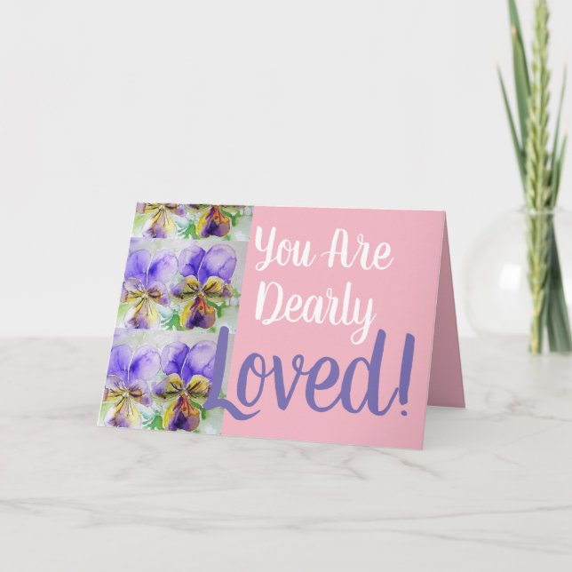 Carte Viola Fleurs violettes Vous êtes Dearly Love Card (Devant)