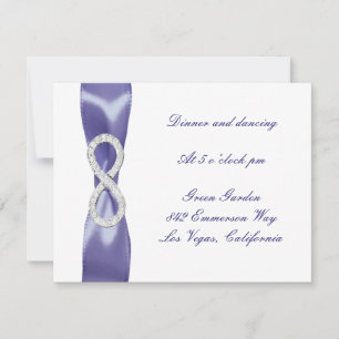 Carte Violet Diamant Bleu Infinity Mariage Réception
