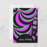 Violet Vert Hypnotique Joyeux Anniversaire Toute O