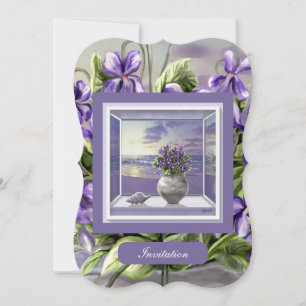 Carte violettes dans un bocal de lune