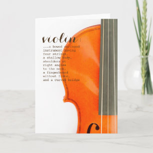 Carte Violin Definition Greeting Card