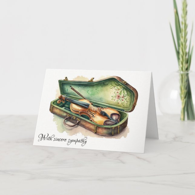 Carte Violon vintage En Sympathie Coque (Devant)
