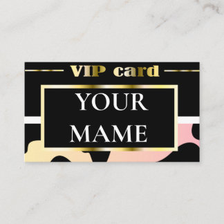 Carte vip noire avec or