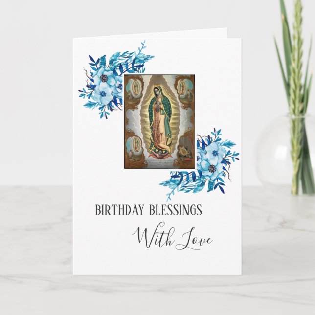 Carte Virgin Mary Guadalupe Birthday Mexico (Devant)