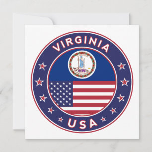 Carte Virginia, Virginia autocollant, étui téléphonique,