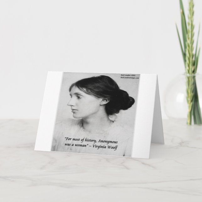 Carte Virginia Woolf Anonymous Était Une Citation De Fem (Devant)