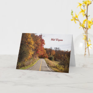Carte Virginie-Occidentale belles couleurs d'automne