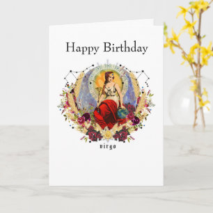 Carte VIRGO Zodiac Septembre Anniversaire Personnalisati
