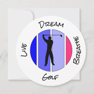 Carte Vis, rêve, respire le golf