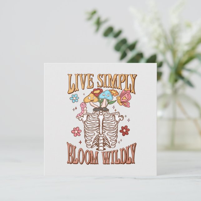Carte Vis Simplement, Fleur Sauvage (Debout devant)