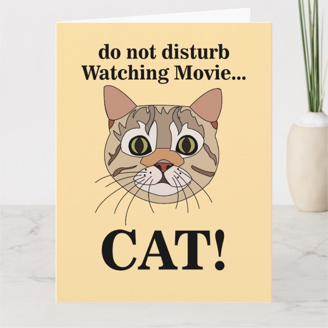 Carte Visage de chat drôle  (Devant)