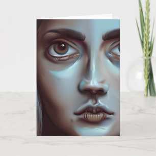 Carte Visage de femme   Art généré par l'IA