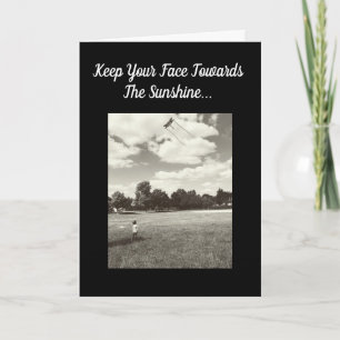 Carte Visage d'encouragement vers le soleil Verset d'ins