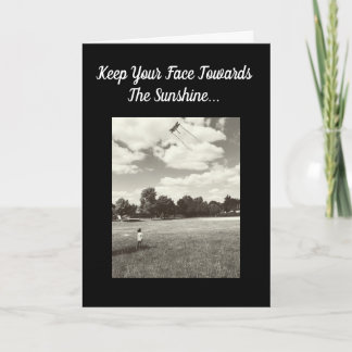 Carte Visage d'encouragement vers le soleil Verset d'ins