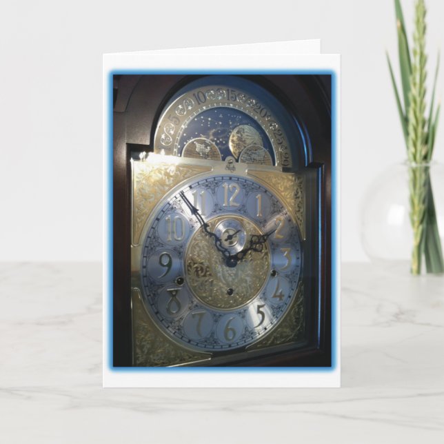 Carte Visage d'horloge de grand-père (Devant)